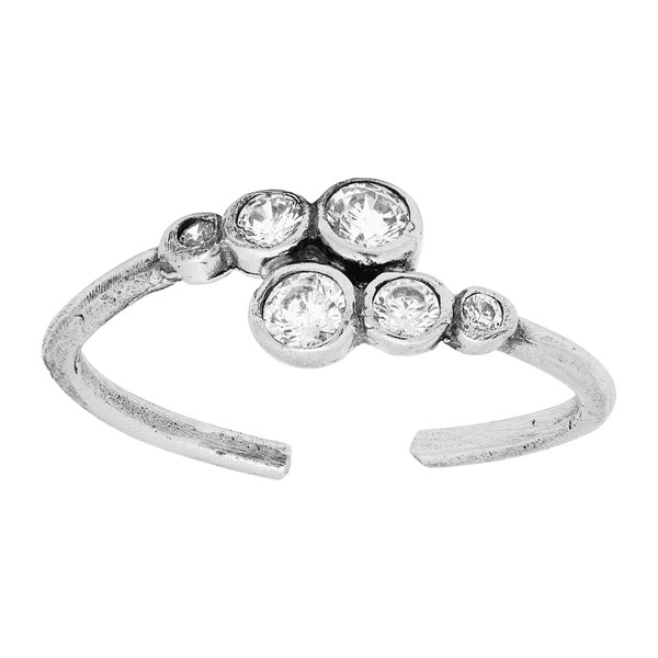 Silpada 'Passing Ships' Cubic Zirconia Toe Ring in Sterling Silver,