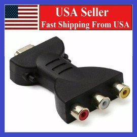HDMI Male to 3 RCA Female Composite AV Video Audio Adapter Converter for TV PC