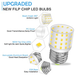 LFLAMPON E26 LED Refrigerator Light Bulb 3.5W,AC100-265V 40W Equivalent,Daylight White 5000K,5304511738 Light Bulb Refrigerator Kei D34L Bulb 700LM Compatible with frig.idaire Refrigerator Light Bulb