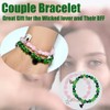 Couple Bracelet, Friendship Matching Bracelets, Braided Friendship Bracelet-Rhinestone Crown Witch