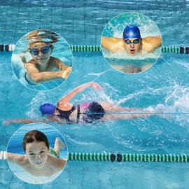 Schwimmgurt für Pool,Schwimmgurt Schwimmtrainer,Schwimmhilfe Schwimmtrainer Gürtel,Einstellbare Schwimmgurt für Pool 4M,Pool Widerstandstraining Zugseil,mit Ohrstöpfen und Nasenklappen
