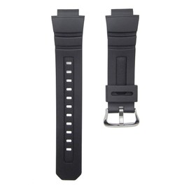 TIMEWHEEL Black Rubber Replacement Watch Band Strap Compatible with Casio G-Shock AW-590-1A AW-591 AWG-100 AWG-100R AWG-101 AWG-M100 AWG-M100A AWG-M100F-1CW & More