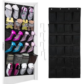 Hanging Shoe Organiser, Shoe Rack, Door Hanging, Shoe Organiser Over the Door for Shoes, Shoe Rack Door with 24 Pockets, Multifunctional Shoe Rack Door for Bedroom, Bathroom