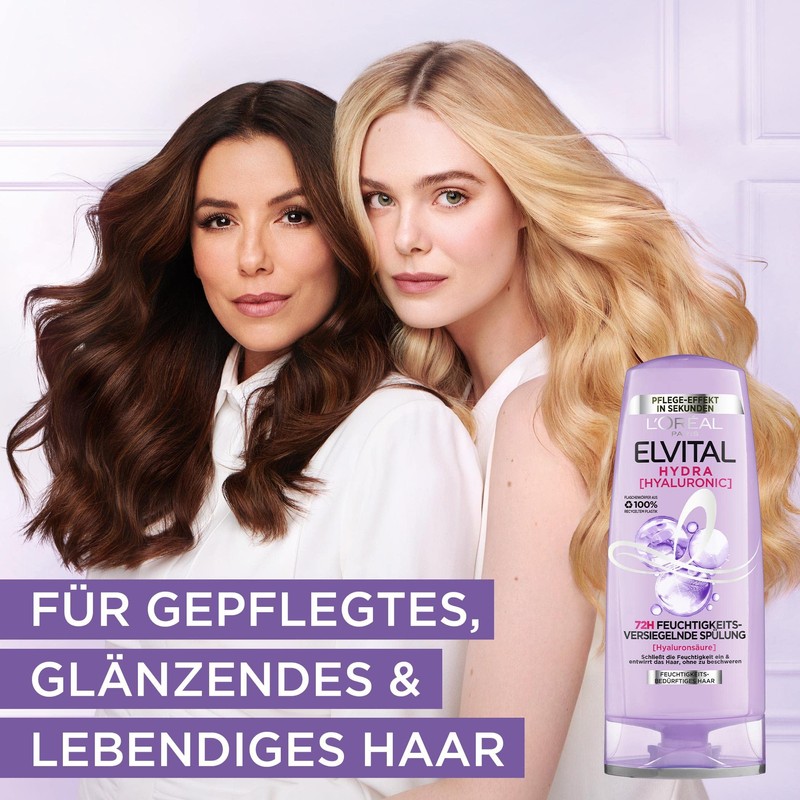 L'Oréal Paris Elvital feuchtigkeitsspendende Spülung für glänzendes Haar, Conditioner mit