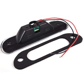 PIT66 LED 3rd Brake Light, Compatible with 99-04 Jeep Grand Cherokee Rear Roof Center LED Third 3rd Brake Light Assembly High Mount Stop Tail Lamp Black Housing Clear Lens