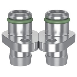 Moker Billet Aluminum Crankcase Breather Repair Fittings for GM GMC DURAMAX DIESEL 6.6L 2001-2010,Set of 2