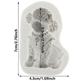 Sijiangmold Hunde Silikonformen Teddy Welpen Fondantform Für Kuchendekoration Schokolade Cupcake Topper Süßigkeiten Polymer Ton Blütenpaste