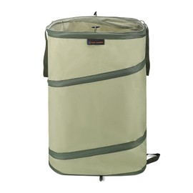 YUDI & GARDEN 46 Gallon Square Collapsible Yard Waste Containers, Collapsible Trash Can, Camping Trash Can - for Collecting Weeds or Leaf or Yard and Party Waste, Green