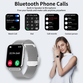 Colesma Smart Watch for Women (Answer/Make Calls),1.85" Touch Screen Bluetooth Women's Watch with 180+ Dials Sleep Monitor Pedometer,100+ Sport Modes Fitness Watch for iOS and Android Silver