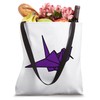 Origami Crane Wireframe Lucky Minimalistic Cute (Purple) Tote Bag