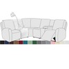 ALIECOM 100% Waterproof Reclining Sectional Couch Covers Jacquard Stretch 2-Piece
