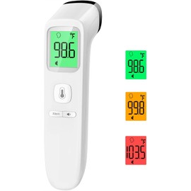 Infrared Thermometer for Adults and Kids, Digital Thermometer with Fever Alarm & Mute Mode, Fast Accurate Result, Easy to Use for All Ages