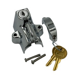 360 Twin Universal Motorcycle Helmet Lock for 7/8" to 1-1/4" Handlebars (Chrome)