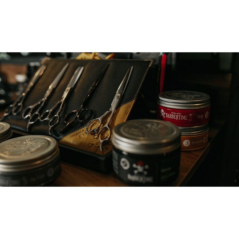 BARBERTIME Hair Styling Fiber Wax | Black Fiber Pomade Shine
