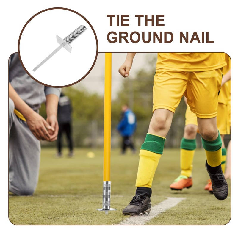 Kisangel Flagpole Spring-Mounted Spike Soccer Pole Fixing Stake Flagpole Base