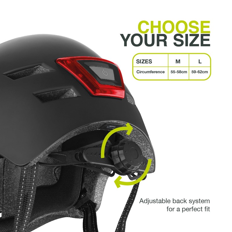 NEWRBAN Uni - Adult Newmledhelmetlk Helmet, Black, L