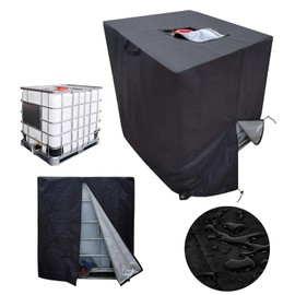 IBC Tank Cover Waterproof, 1000L IBC Tank Protective Cover with Handle Zip, 120 x 100 x 116 cm, IBC Container Cover, Outdoor Windproof Anti-UV IBC Protective Case