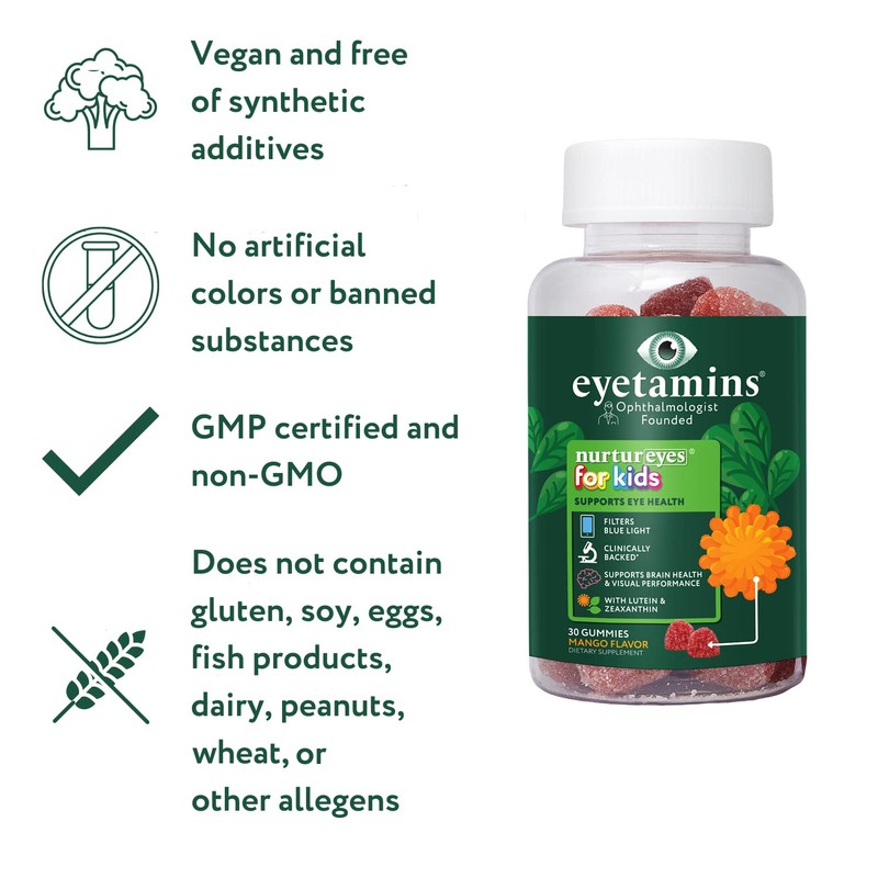 eyetamins Nurtureyes Eye Health Gummy for Kids - 30 Easy-to-Chew,