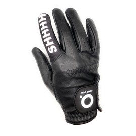 Quiet Golf SHHHH™ Men's Golf Glove Black - Gift For Him - Quiet Golf - Cabretta Leather - Quiet Golf - Quiet Golf Glove - Men's Golf Glove - SHHHH - Quiet Golf - Black Golf Glove - Breathable Golf Glove - Natural Fit - Gift for men - Golf Accessory - Gif