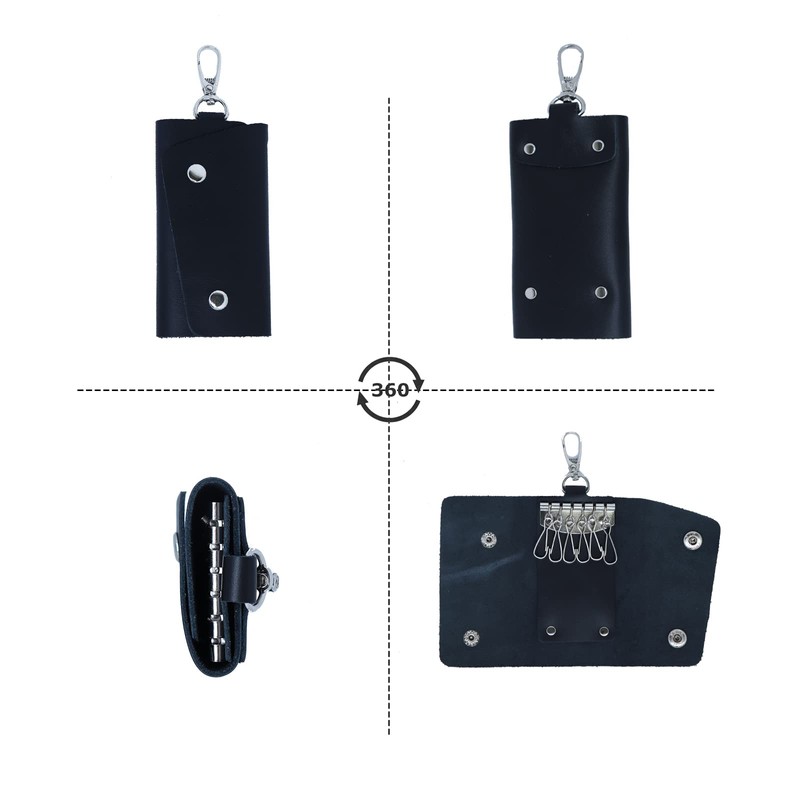 TOEDNNQI Leather Key Case, Genuine Leather, Smart Key Compatible, Car,