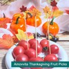 Maple Leaf Fall Cocktail Picks,100pcs Toothpicks for Appetizers, 4.7inch Long