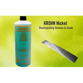 Krohn Bright Nickel Plating Solution Electroplating 1 Quart with Anode