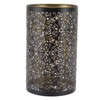 Metal lampshade, circular pattern cylindrical wrought iron small lampshade hollow