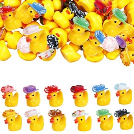 48pc Cowboy Ducks Mini 12 Styles Western Mini Resin Ducks Ornaments