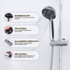 HNNHOME HNNHOME HydroPulse 100 mm Handbrause Hochdruck-Duschkopf, 6 Spr1hmodi, universeller