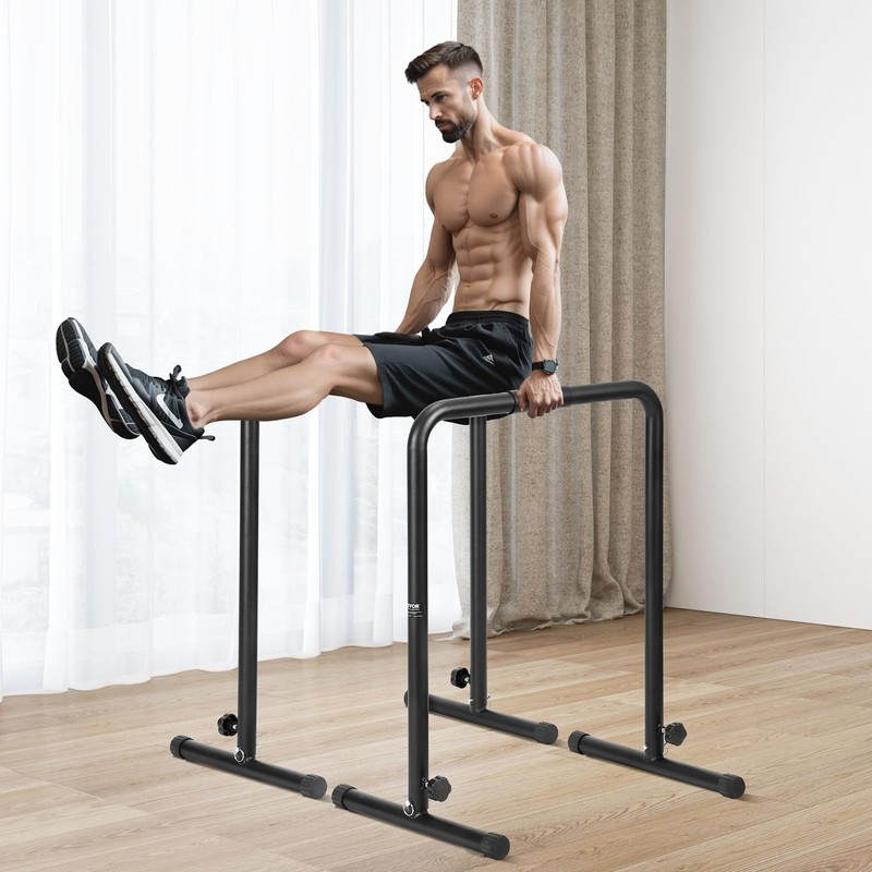 VEVOR Dip Bars, 440 lbs Capacity, Heave Duty Dip Stand