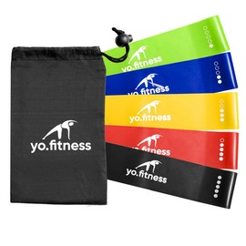 yo.fitness Bandas de Resistencia para Ejercicio en Casa o Gimnasio | Set de 5 Ligas de Acondicionamiento Fisico