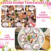 Havawish 350 Pcs Easter Bunny Party Supplies Happy Easter Disposable