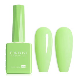 CANNI Pastel Green Gel Nail Polish, 1Pcs Sage Light Green Gel Polish Lime Mint Green Color Nail Polish Gel High Gloss Soak Off U V Gel Nail French Nail Manicure Salon DIY