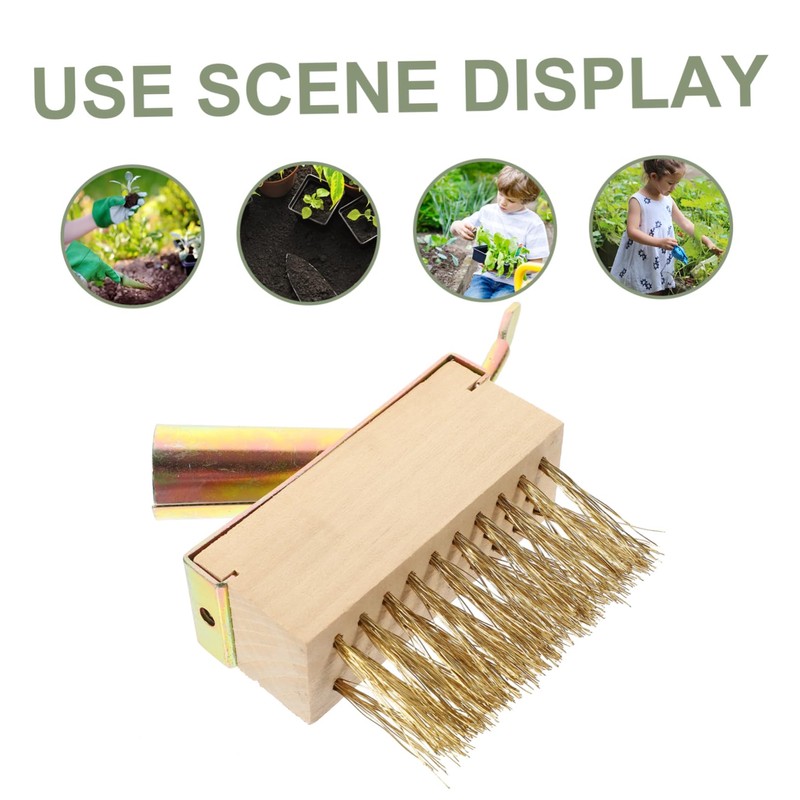 BESTonZON 2pcs Wire Grass Weeding Tool Moss Removal Brush Weeding