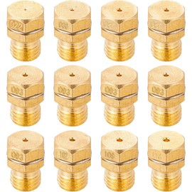 NJCXOLA Pack of 12 Universal Gas Nozzle Injectors for LPG Propane Burner | Sizes 0.22、0.84、0.66、0.93、1.02、1.09、1.18 | Gas Kitchen Stove, Cooking, Universal Fire
