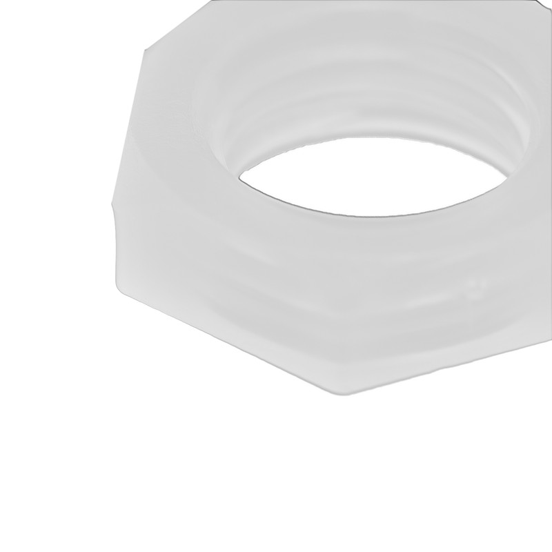 50Pcs Hex Nuts Plastic Environmental Protection Corrosion White Resistance Hexagonal