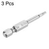 sourcing map 3 Pieces 3/32 Inch Magnetic Hex Screwdriver Bit