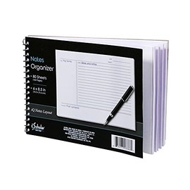 Classroom Supply iQ Notes Organizer Tablet - Spiral Bound - 80 Sheets - 6 x 8.5 Inches - 2 Set - 8 Inches X 6 Inches
