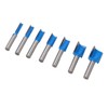 7 Pcs Straight Router Bit 8mm Shank Double Flute Wood