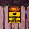 Pomeranian Pom Pomeranian Danger Security System Door Sign Dog Sign
