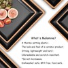 Gofunfun Melamine Dinnerware Sets Service for 4, Square Dinner Plates