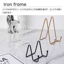 EINEY Pop Stand Tabletop Store Office Shop Plate Stand Iron Frame Stand Plate Stand Colored Paper Book Stand Picture Frame Book Stand Easel Stand Display Stand White Set of 4