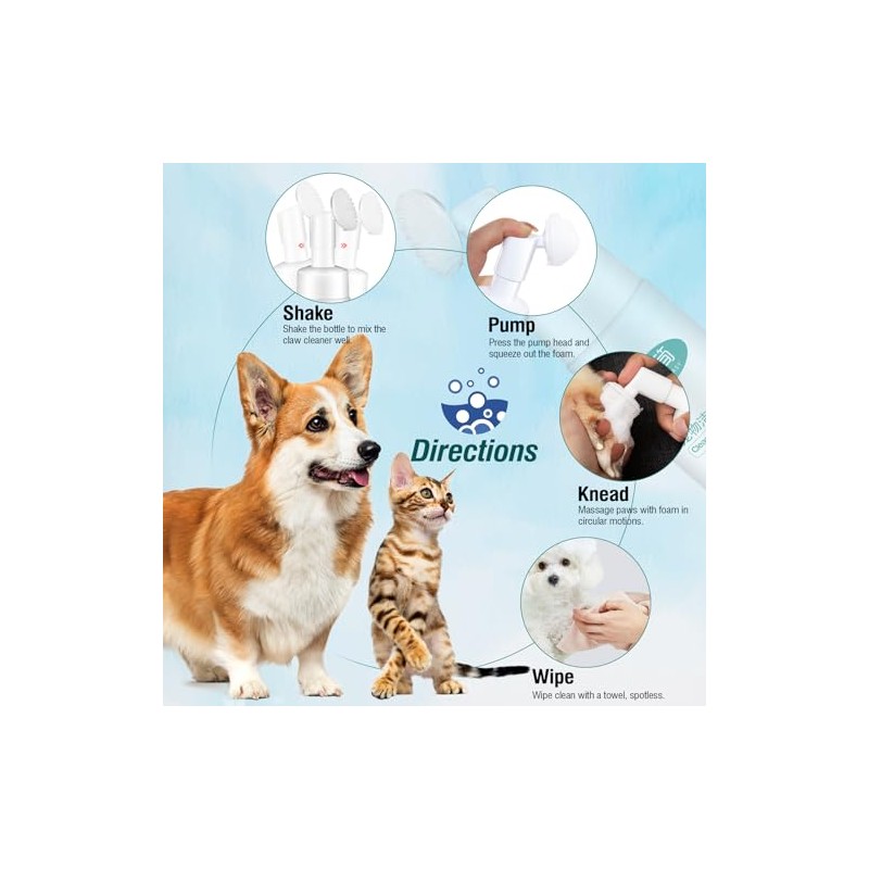 Limpieza Rápida para Patas de Perros, Eliminación de Suciedad, Barro,