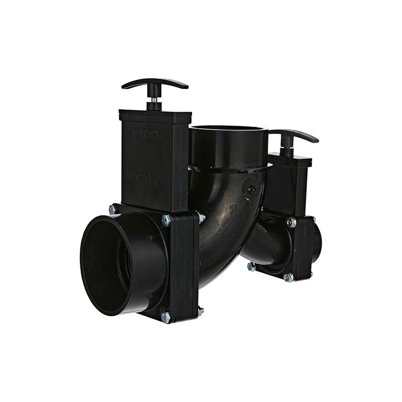 Valterra T81 Ell Double Rotating Valve, 3" Hub x 1-1/2"