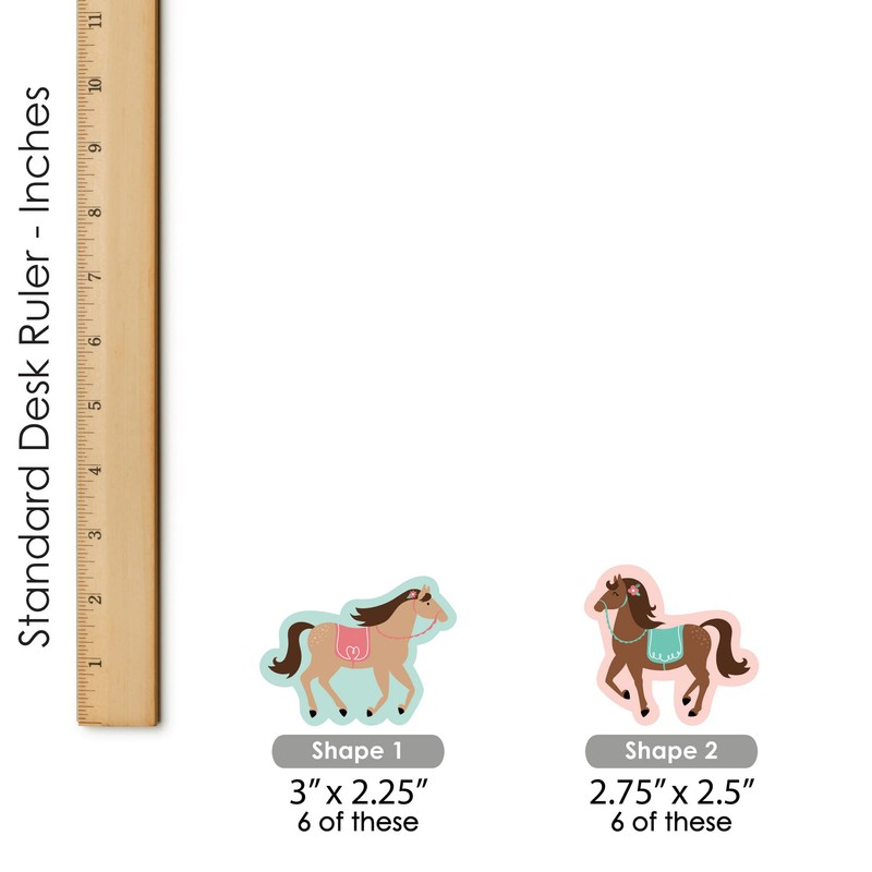 Big Dot of Happiness Run Wild Horses - DIY Shaped
