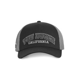 Von Dutch Men's & Women's Cap, TERRY Trucker Cap, Adjustable with Snapback, Black / Grey, One Size