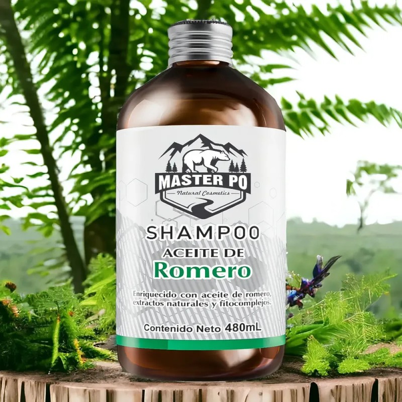 Shampoo MASTER PO Romero 480mL Anticaída Anticaspa Fortificante