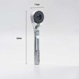 Llave de carraca EDC de extremo hexagonal 711L, accesorio para multiherramientas con adaptadores de puntas hexagonales de 1/4 pulgadas, compatible con extensiones de enchufe de 1/4 pulgadas