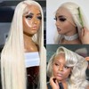 Glueless Platinum Blonde Wigs Human Hair Pre Plucked 13x6 Lace