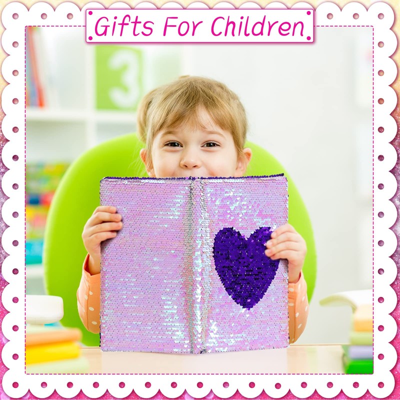 Outus Sequin Girls Journal Set with 4 Pieces Color Gel